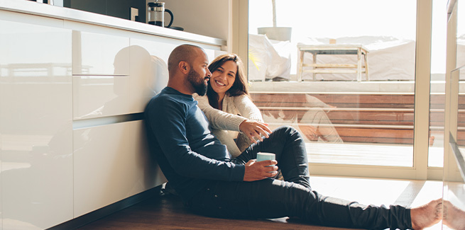 Happy home owners